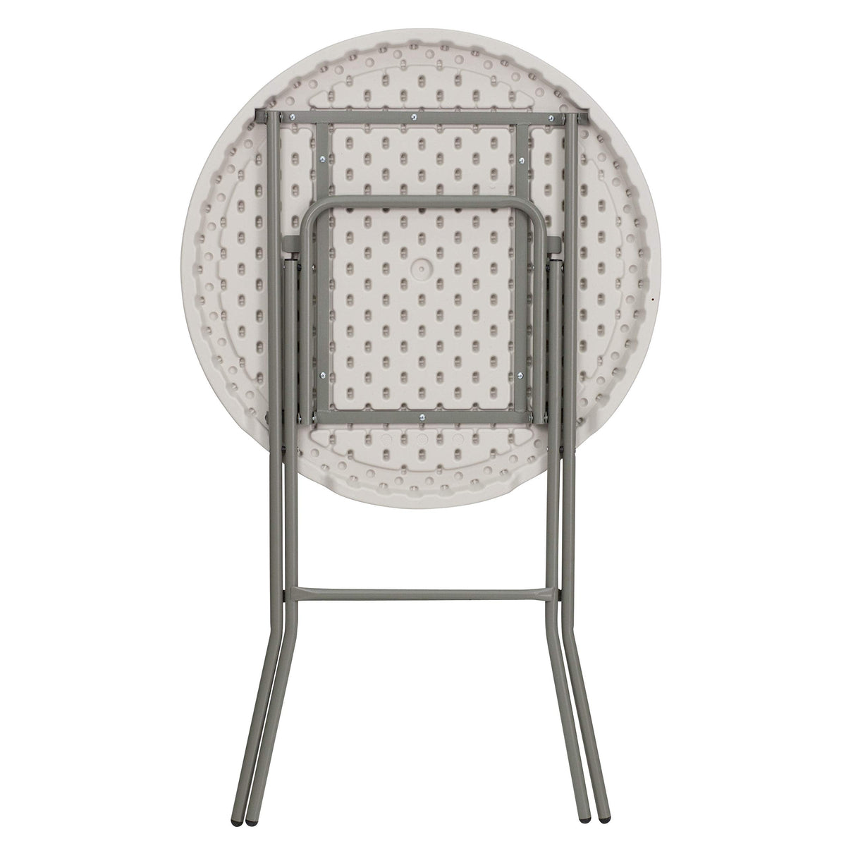 Flash Furniture RB-32RB-BAR-GW-GG Round Folding Bar Height Table 80cm Granite White
