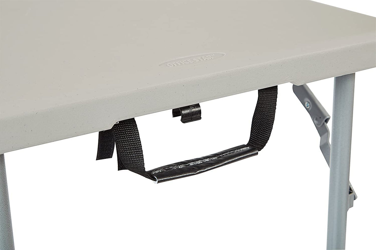Office Star Products BT04FA Height-Adjustable Folding Table 122cm Light Gray