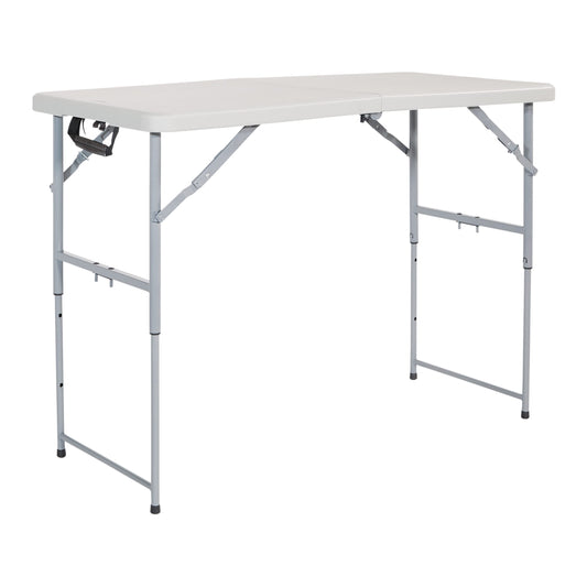 Office Star Products BT04FA Height-Adjustable Folding Table 122cm Light Gray