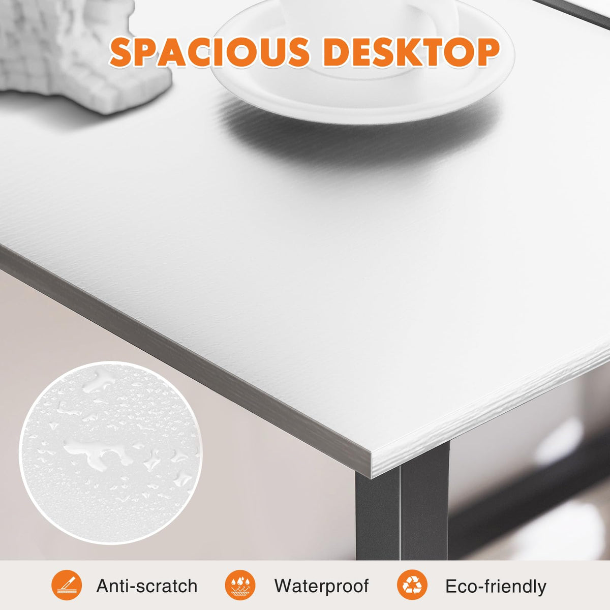 Sweetcrispy GDZ-31IN-BKWT Computer Desk 81.3cm White Black