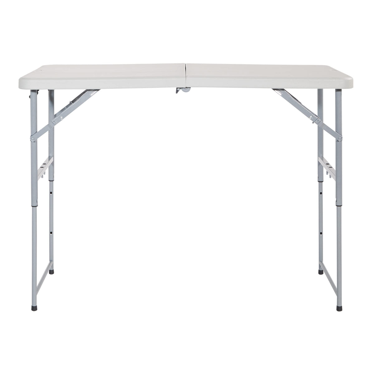 Office Star Products BT04FA Height-Adjustable Folding Table 122cm Light Gray