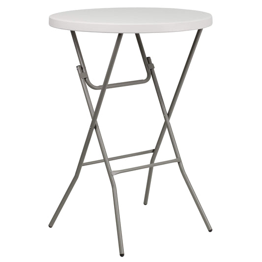 Flash Furniture RB-32RB-BAR-GW-GG Round Folding Bar Height Table 80cm Granite White