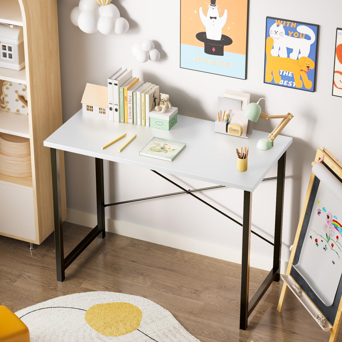Sweetcrispy GDZ-31IN-BKWT Computer Desk 81.3cm White Black