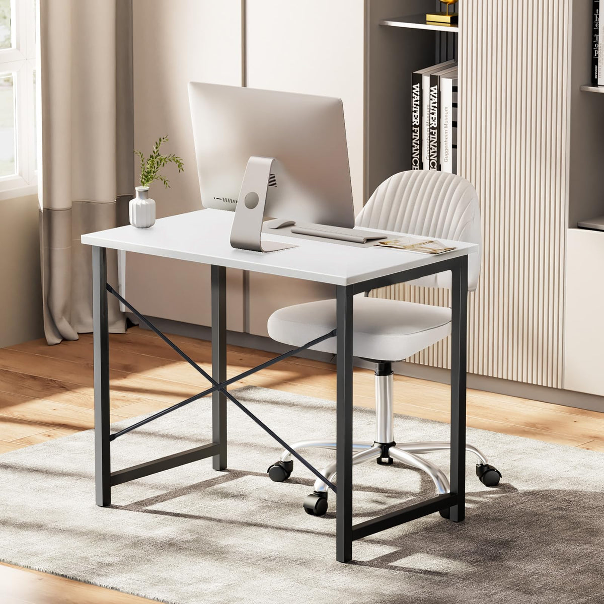Sweetcrispy GDZ-31IN-BKWT Computer Desk 81.3cm White Black